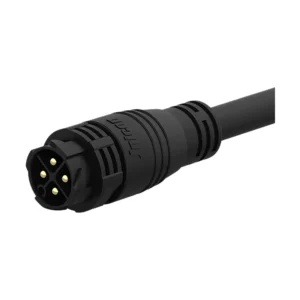 M25 4-Pin Waterproof Connector 50A Push Locking Molded with Cable for Industrial Automation