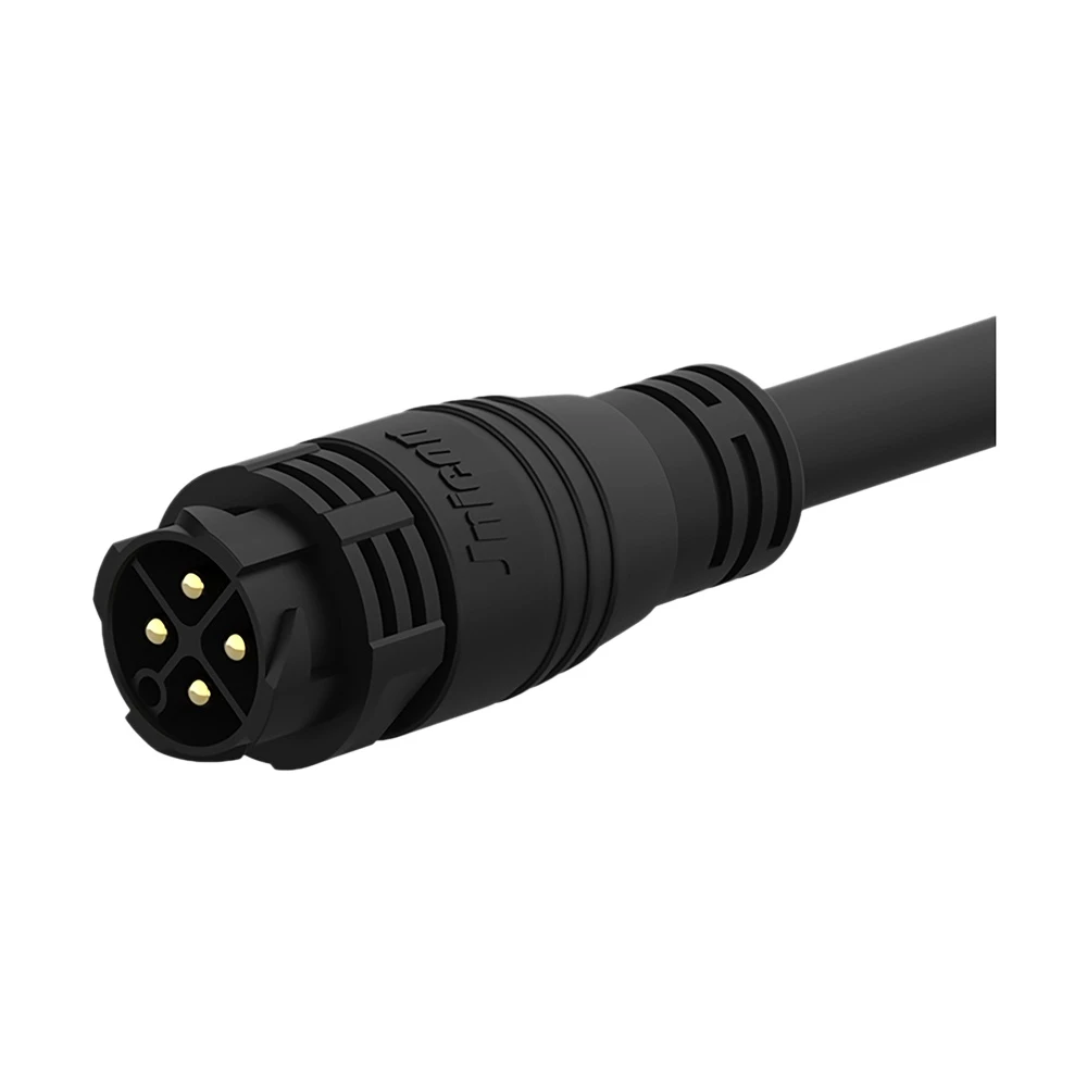 M25 4-Pin Waterproof Connector 50A Push Locking Molded with Cable for Industrial Automation