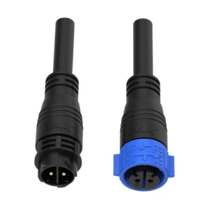 M25 2-Pin Waterproof Connector 50A Push Locking Molded with Cable for Solar & Energy Storage