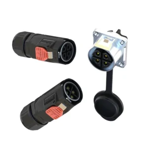 MJ24 4-Pin Waterproof Connector 30A Quick Lock for Control Systems