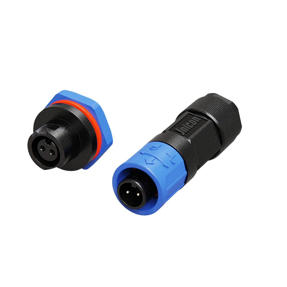 M12 2 Pin Waterproof Connector 7A Push Locking IP67 for Sensors & Automation