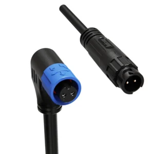 M12 2 Pin Waterproof Connector 7A Push Locking Molded with Cable for Sensors & Automation
