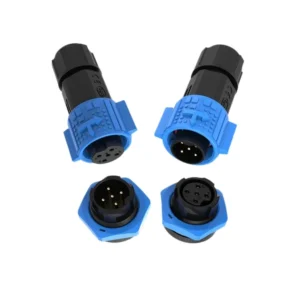 M19 5 Pin Waterproof Connector 15A Push Locking IP67 for Power Systems