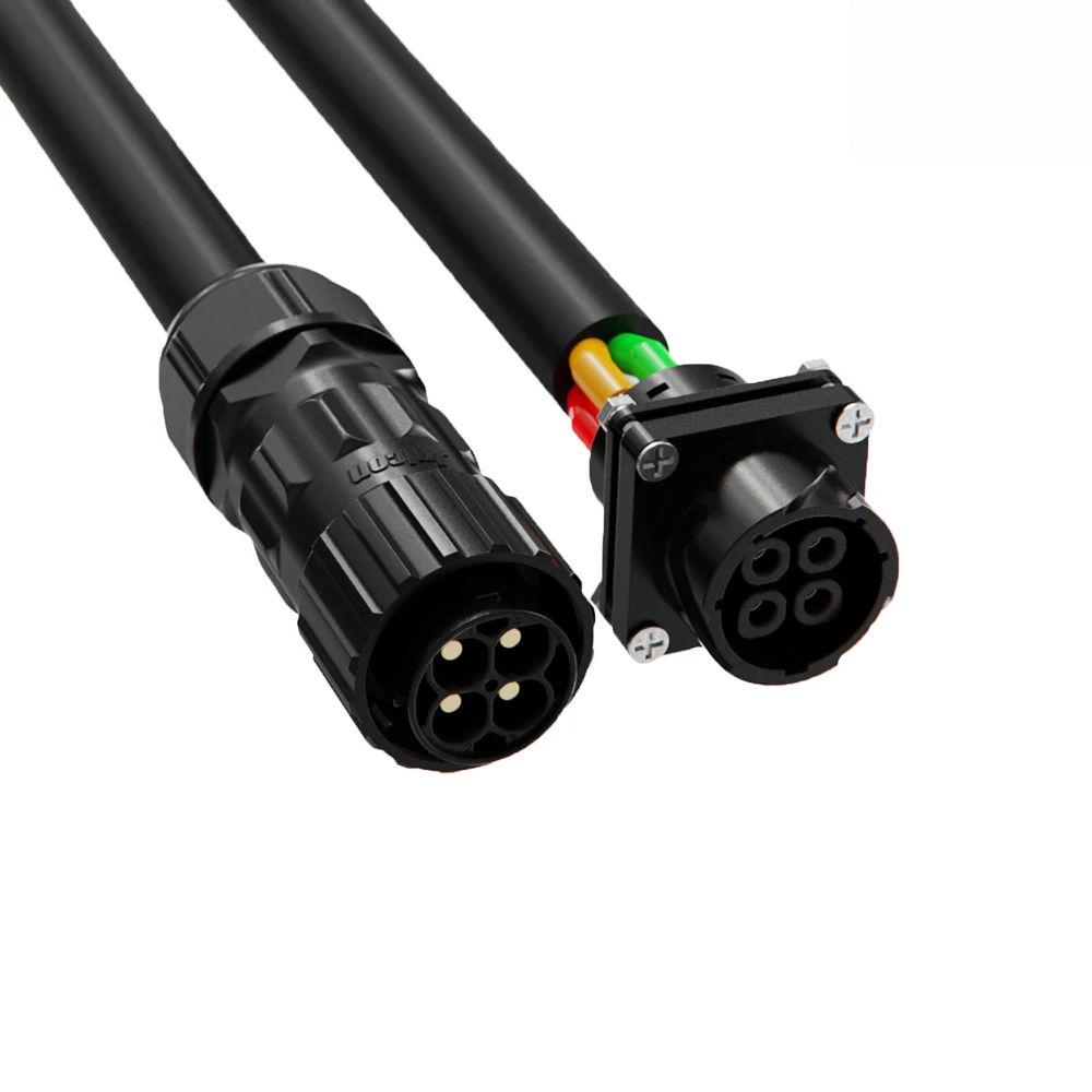M28 4 Pin Waterproof Connector 60A Bayonet Locking IP67 for Power Systems